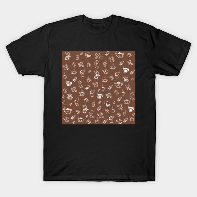 Coffee pattern T-Shirt by SamridhiVerma18